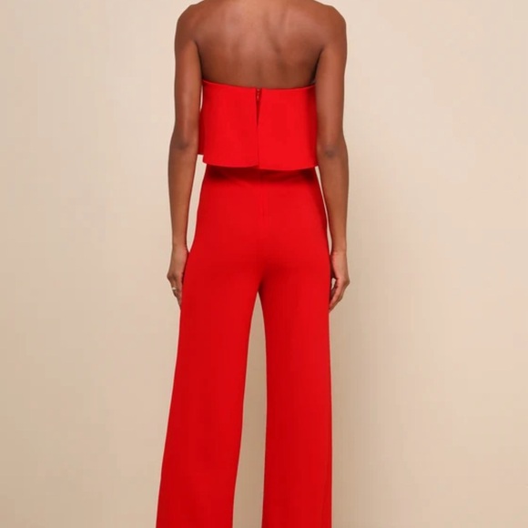 Lulus Power of Love Red Strapless Jumpsuit - Picture 2 of 3